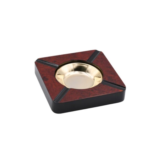 Qi Four Cigar Square Ashtray – Wooden